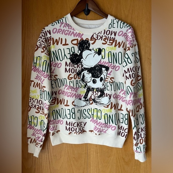 Disney Tops - Disney Mickey Mouse Women’s Classic All Over Graffiti Sweatshirt-Size: S